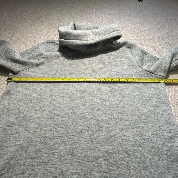 Lands End Heathered Green Cowl Neck Fleece Pullover Sweater Size X-Large 18 - Picture 6 of 10